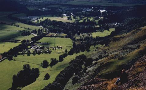 Logie Kirk from Dumyat, 1998